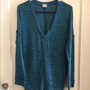 Cerulean blue oversized sweater